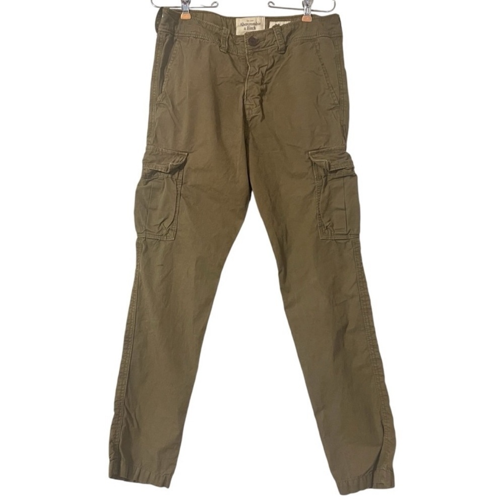 Abercrombie & Fitch Men's Button Fly Cargo Pants in Tan Sz 30 x 30 in Tan Y2K